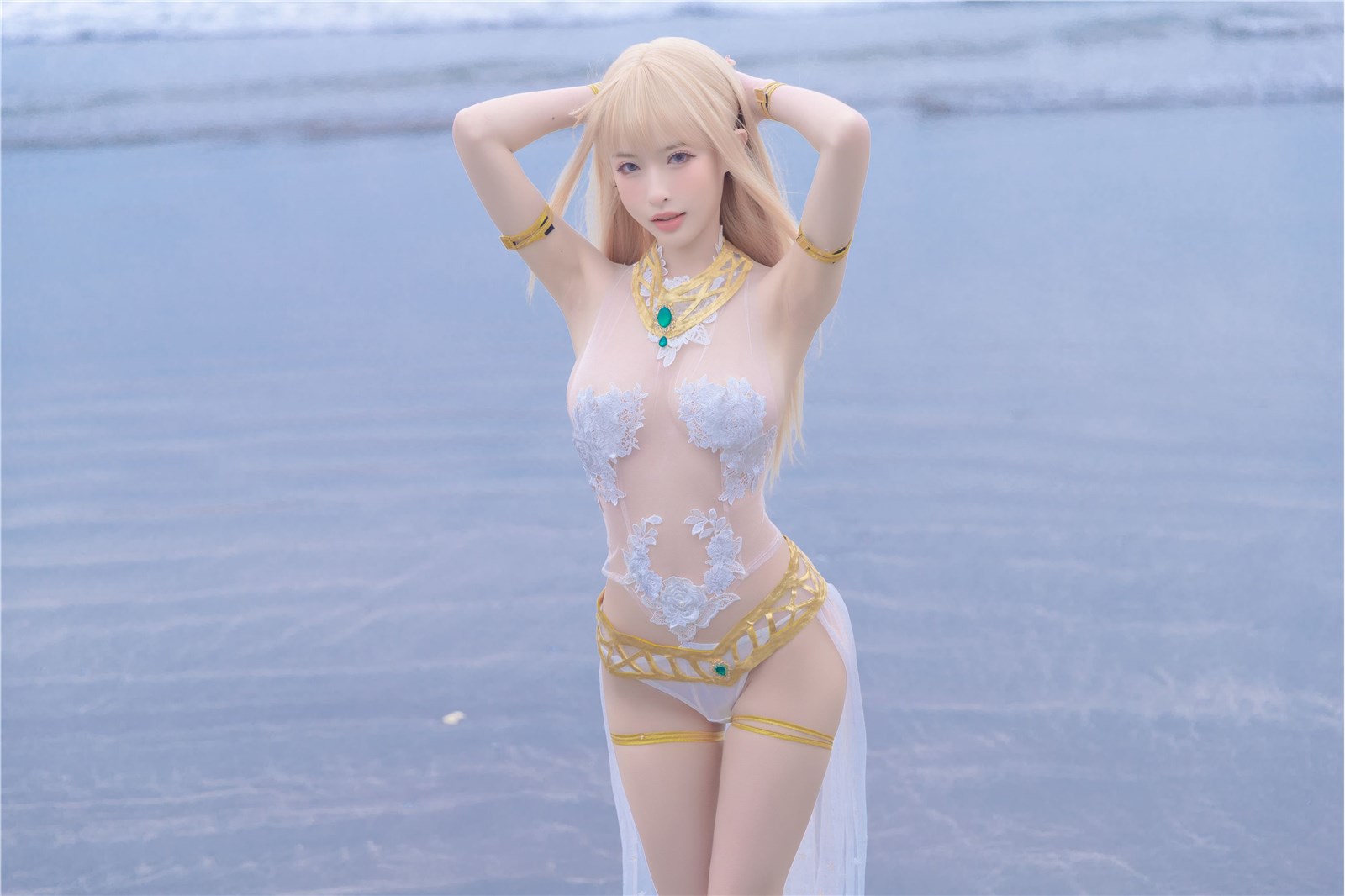 Shimizu Yunai NO.023 Mary Rose white swimsuit(3)